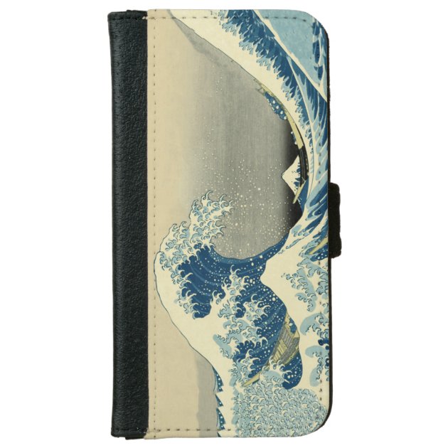 Vintage Waves Ocean Sea Boat iPhone 6 Wallet Case-2