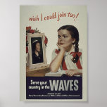 Vintage Waves Poster