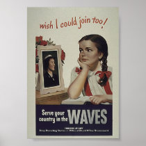 Vintage Waves Poster