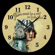 Vintage Way To Love You Sheet Music Art wall clocks