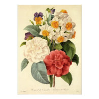 Vintage Wedding Bouquet, Blooming Flowers Announcements