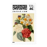Vintage Wedding Bouquet, Blooming Flowers Stamp