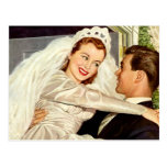 Vintage Wedding Bride and Groom, Save the Date Postcards