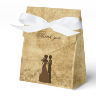 Vintage wedding Bride & Groom Once upon a time Party Favor Boxes