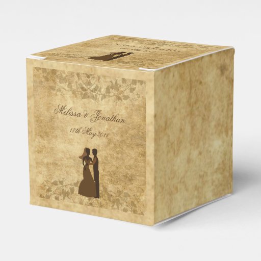 Vintage wedding Bride & Groom Once upon a time Wedding Favor Boxes ...