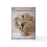 vintage, wedding, cake, topper, bride, groom,