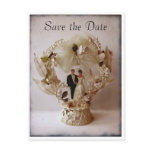 vintage, wedding, cake, topper, save the date,