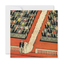 Vintage Wedding Ceremony, Bride and Groom Personalized Invite