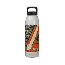 Vintage Wedding Ceremony, Bride Groom Newlyweds Drinking Bottles