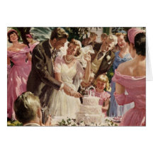 Vintage  Wedding Ceremony Greeting Cards