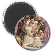 Vintage Wedding Ceremony Magnets
