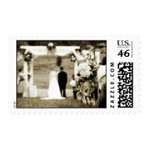 Vintage  Wedding Ceremony Postage Stamp