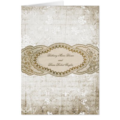 Vintage Wedding Ceremony Programs Card by noteworthy