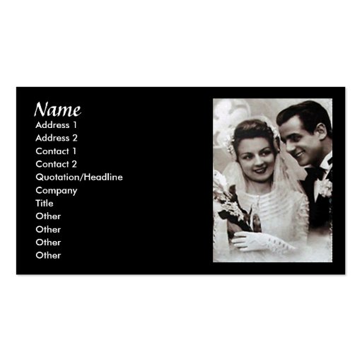Vintage Wedding Consultant Card Business Cards