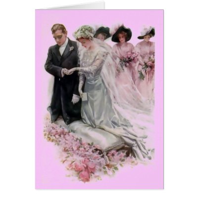 Vintage Wedding Couple cards