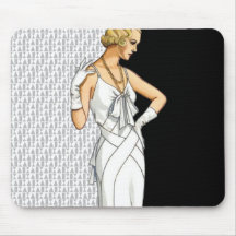Vintage wedding dress mouse pads