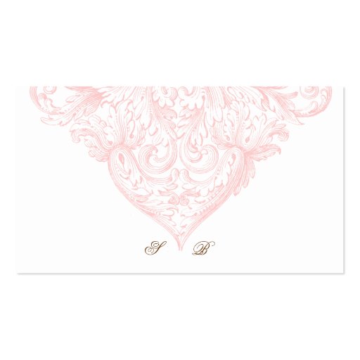 Vintage Wedding Event Planner Spring Pink Business Card Template (front side)