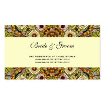 Vintage Wedding, Garden Flowers Floral Butterflies Business Cards