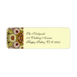 Vintage Wedding, Garden Flowers Floral Butterflies Return Address Labels