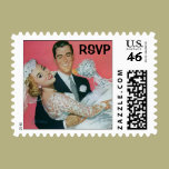 Vintage Wedding, Groom Bride, Newlyweds, RSVP stamps