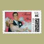 Vintage Wedding, Groom Bride, Newlyweds, Thank You stamps