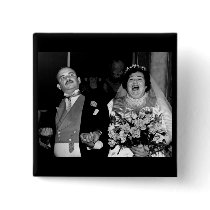 Vintage Wedding Image Pinback Buttons