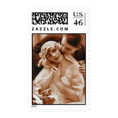 Vintage Wedding in Sepia Stamps