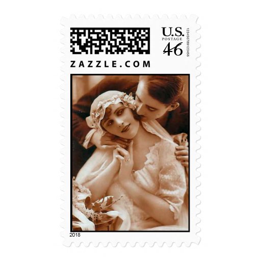 Vintage Wedding in Sepia Stamps