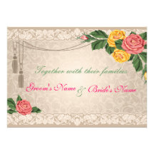 Vintage wedding invitation