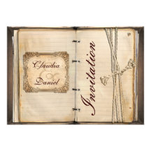 Vintage wedding Invitation cards