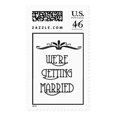 Vintage Wedding Invitation Stamp
