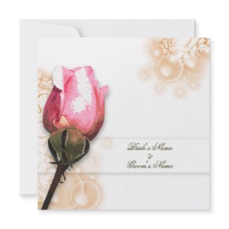 Vintage wedding invitation template Customise invitation