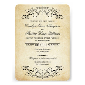 Vintage Wedding Invitations | Elegant Flourish