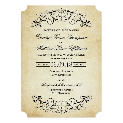 Unique Wedding Souvenir Popular Vintage Wedding Invitation