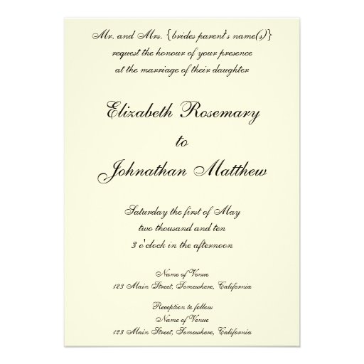 Vintage Wedding, La Belle Dame sans Merci, Dicksee Personalized Announcement