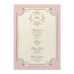 {vintage} wedding menu personalized announcement