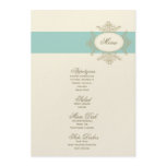 {vintage} wedding menu custom announcement