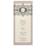 {vintage} wedding menu personalized announcements