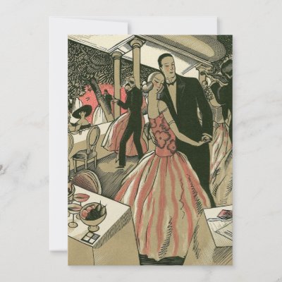 Vintage Wedding Newlyweds First Dance Custom Invitations by YesterdayCafe