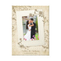Vintage Wedding Photo Template Canvas Picture wrappedcanvas