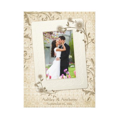 Vintage Wedding Photo Template Canvas Picture by wasootch