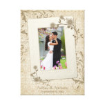 Vintage Wedding Photo Template Canvas Picture Gallery Wrapped Canvas