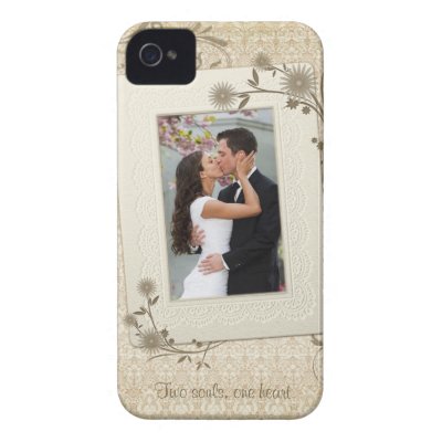 Vintage Wedding Photo Template iPhone 4 Case