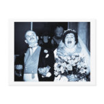 Vintage Wedding Picture - Happy Couple (Cyanotype) Postcards