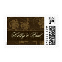 Vintage wedding postage stamp