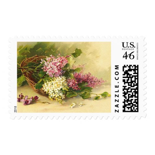 Vintage Wedding Postage - Lilac stamp