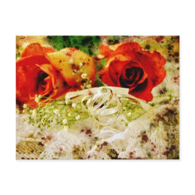 Vintage Wedding Postcard