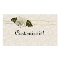 Vintage Wedding Rose Business Card