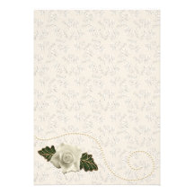 Vintage Wedding Rose Custom Invitation