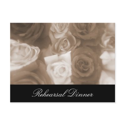 Vintage Wedding Roses Rehearsal Invite Post Cards